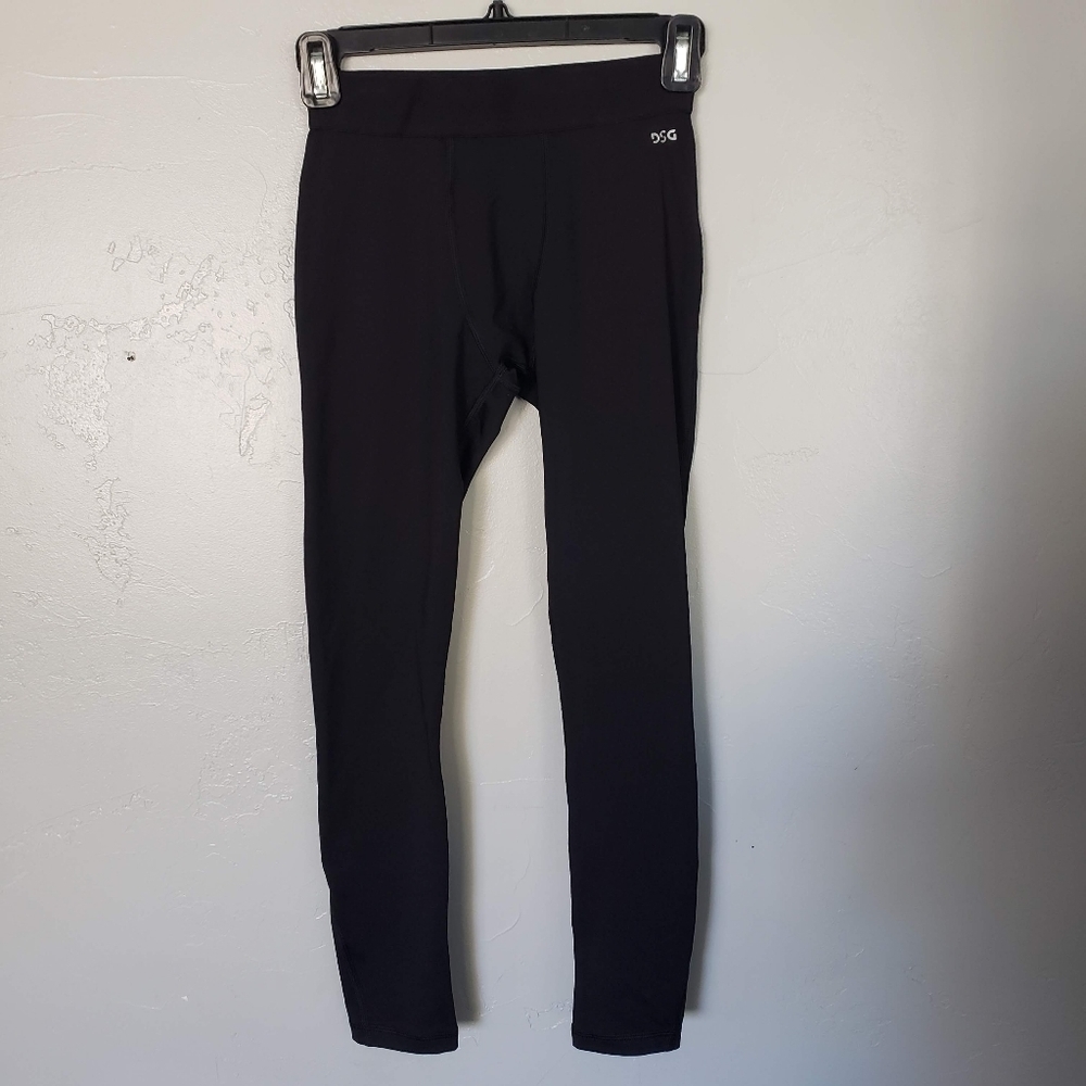 DSG Girls Large 14/16 Black Leggings Base Layer Pants Full Length